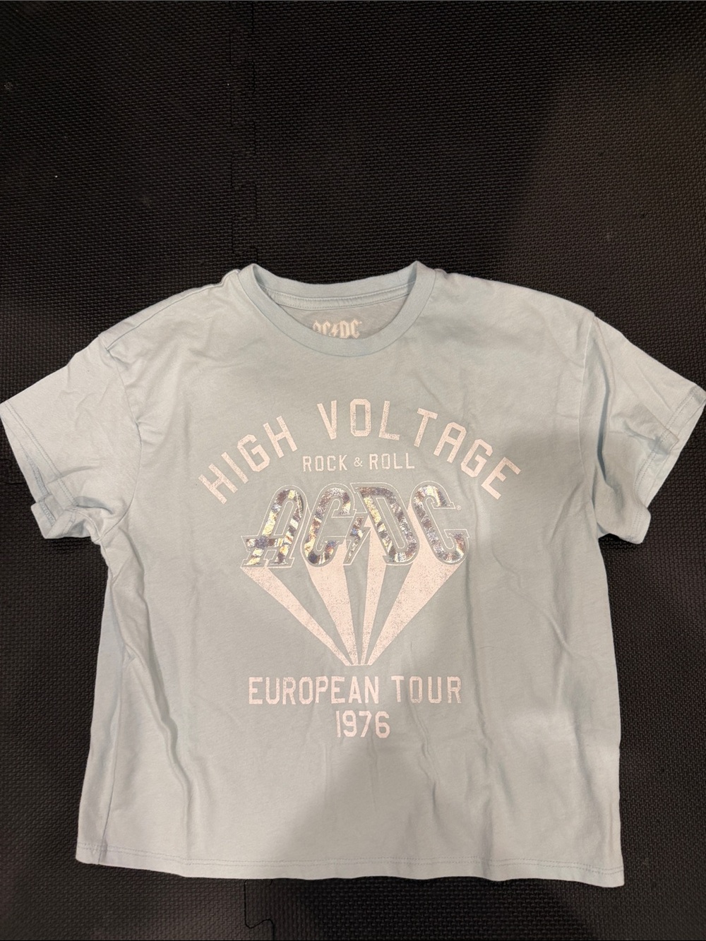 AC/DC Light Blue 'High Voltage' Kids Graphic Tee